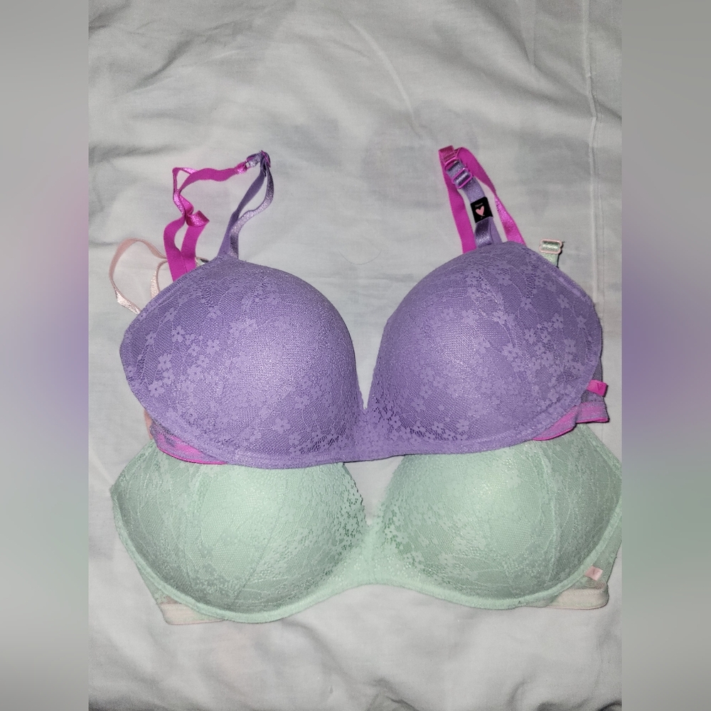 Purple Lace Push-Up Bra - Women's Intimates